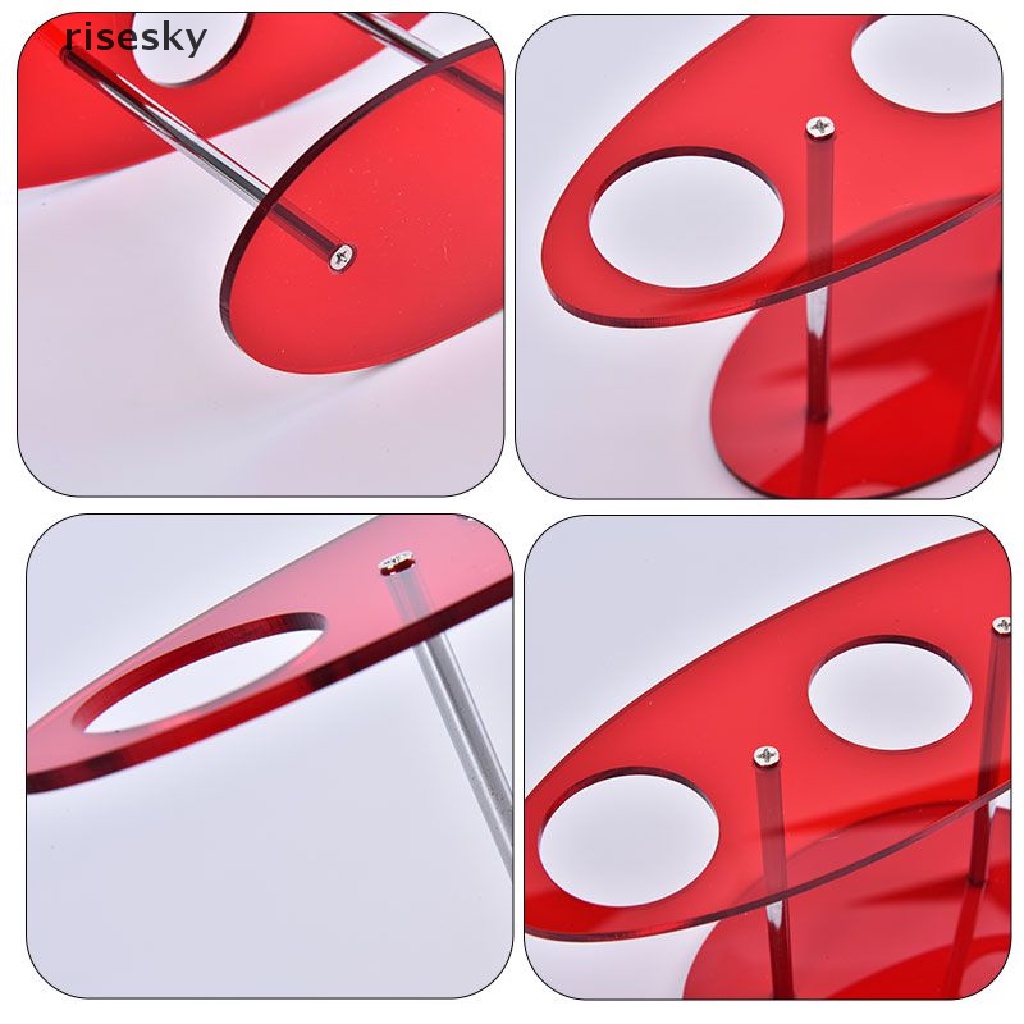 Giá Đỡ Kem Ốc Quế 3 Lỗ Bằng Acrylic Trong Suốt Có Thể Tháo Rời Tiện Dụng DIY ♨Trên đó