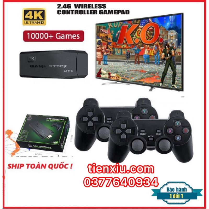 MÁY RETRO GAME STICK M15 10.000 GAME : mario ,đua xe chuột ,gamestick 4 nút, 6 nút contra mario 2 tay không dây HDMI