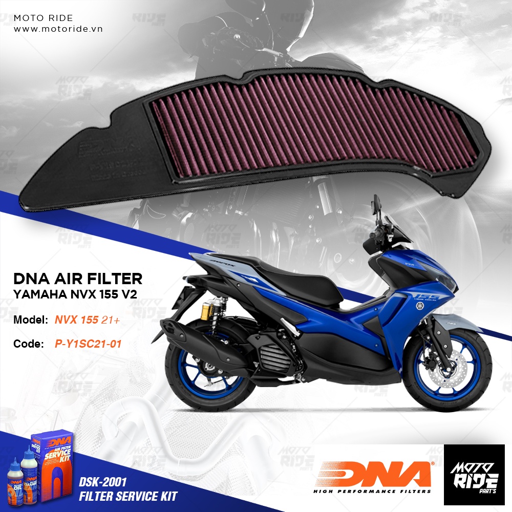 DNA P-Y1SC21-01 LỌC GIÓ CHO YAMAHA NVX 155 V2