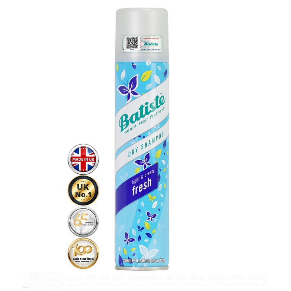 Dầu gội khô Batiste Dry Shampoo 200ml