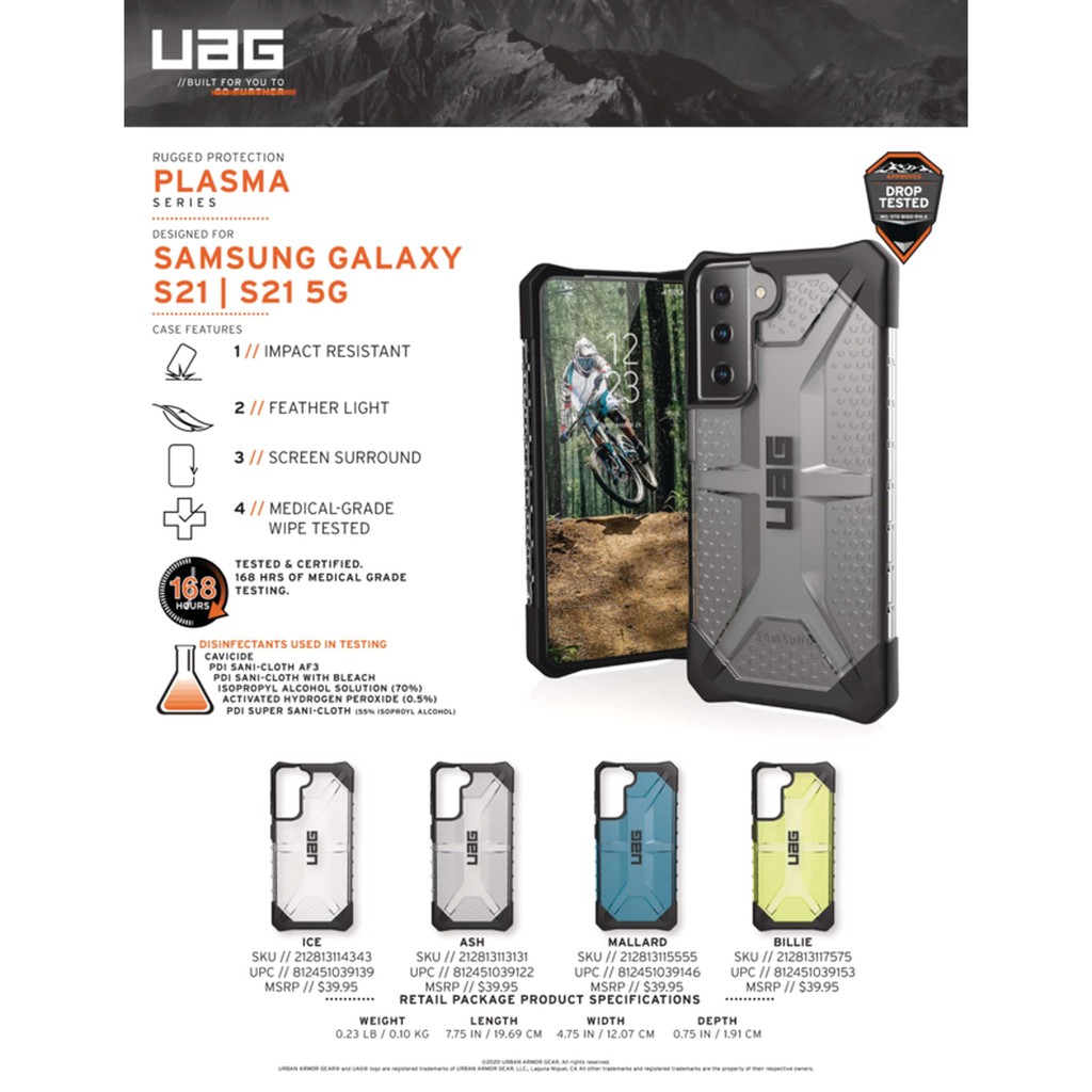 Ốp lưng UAG Plasma cho Samsung Galaxy S21/S21 5G [6.2-inch]