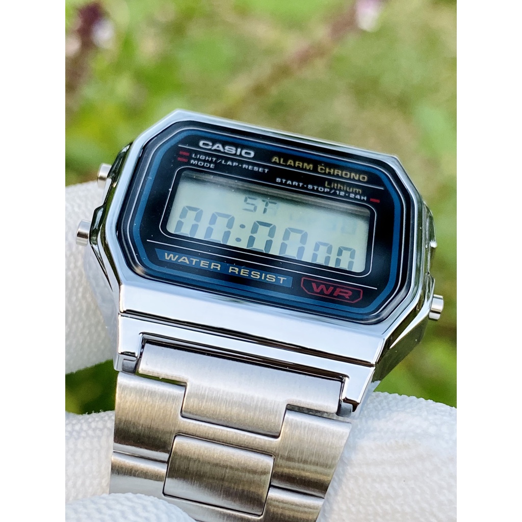 ĐỒNG HỒ NAM CASIO unisex chính hãng fullbox  A158WA-1