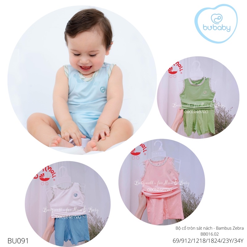 Bubaby bộ ba lỗ viền bambus BB016.02