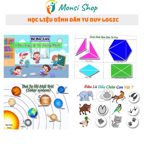 Học Liệu Bóc Dán Montessori Phát Triển Trí Thông Minh Cho Bé -