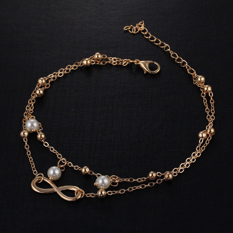 Lắc chân đính hạt ngọc trai phong cách Bohemian | BigBuy360 - bigbuy360.vn