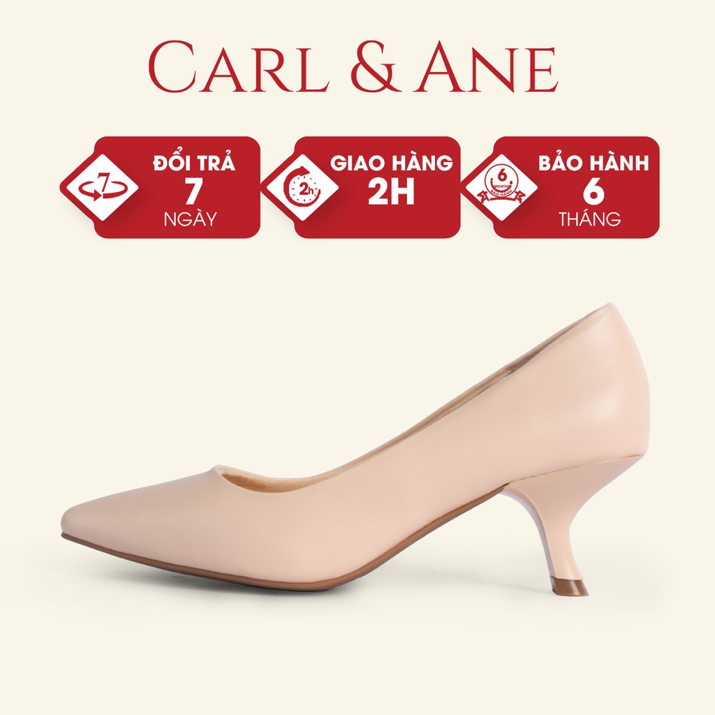Carl &amp; Ane - Giày cao gót dáng công sở gót nhọn cao 6cm màu nude _ CP010