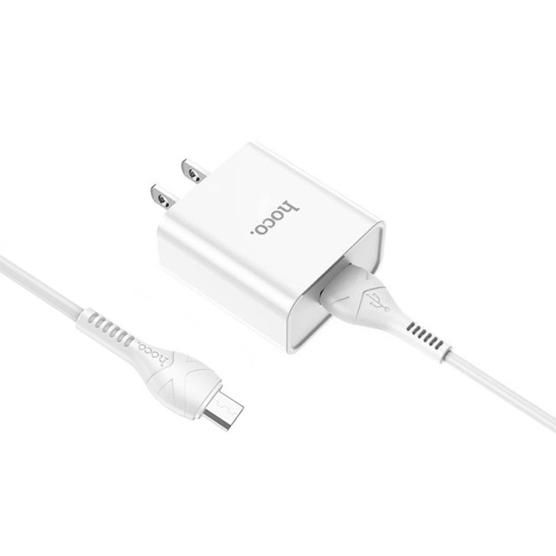 Bộ sạc Hoco C81 Micro USB sạc nhanh 2.1A Max, chân cắm tiêu chuẩn ( củ kèm cáp Micro )