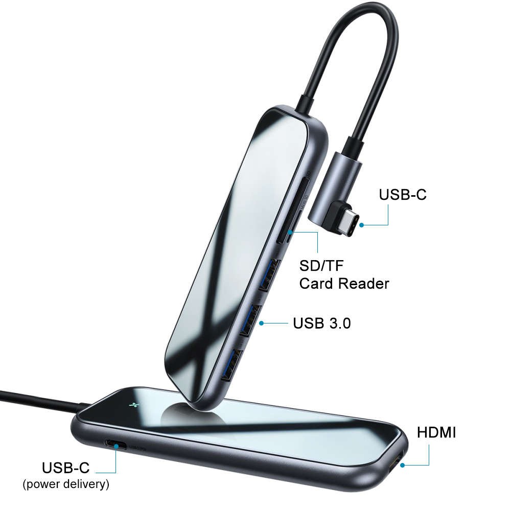 Cáp chuyển BASEUS HUB 7IN1 USBC 3XUSB 3.0 HDMI 4K SD / TF MICRO SD PD