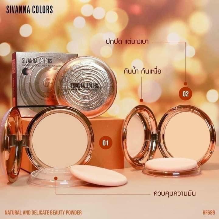 Phấn nén SIVANNA COLORS Natural And Delicate Beauty Pơder Kiềm Dầu - CO196