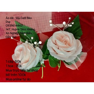 1 cặp Hoa cài áo đám cưới