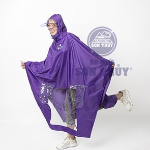 Áo mưa choàng Sơn Thủy K26, áo mưa vải dù siêu nhẹ có kính che mặt thiết kế cao cấp mới