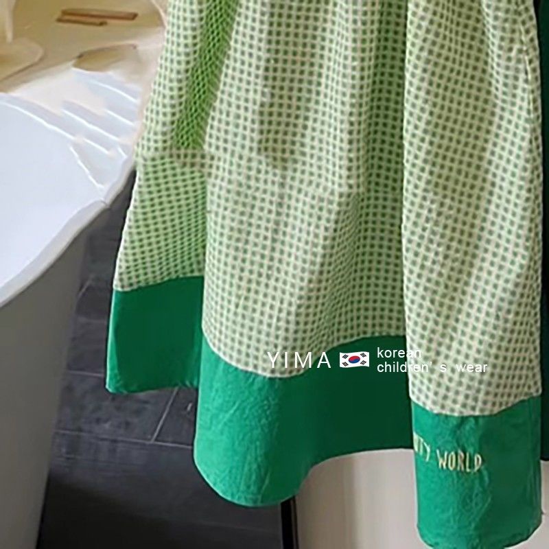 Đầm Ca Rô Thời Trang Mùa Hè Hàn Quốc Dành Cho Bé Gái 2022