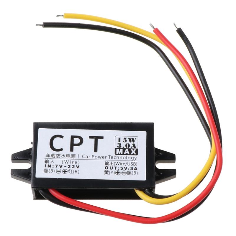 Mô Đun Cung Cấp Nguồn Điện DC / DC 12V Sang 5V 3A 15W Chuyên Dụng Dành Cho Ô Tô