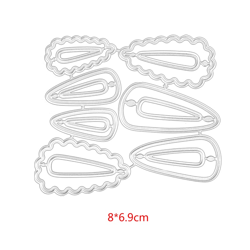 Khuôn Cắt Giấy Kim Loại Hình Kẹp Tóc Dùng Để Trang Trí Thiệp / Scrapbook