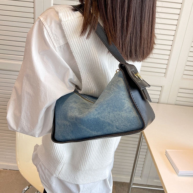 Túi Đeo Vai / Kẹp Nách Màu Sắc Tương Phản Thời Trang Cho Nữ