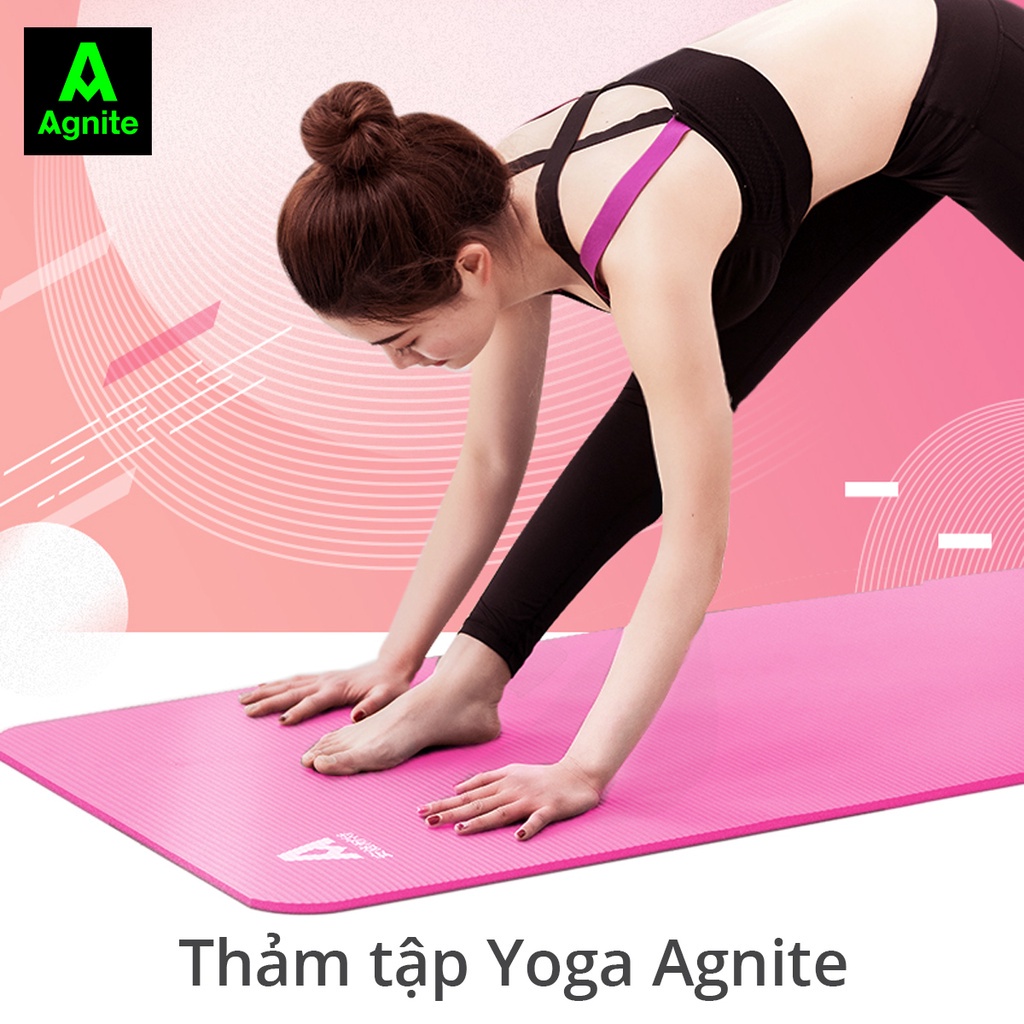 Thảm tập yoga, thảm tập gym chống trượt Agnite 10mm - mềm mịn độ bám cao không trơn trượt 4174 / 4175