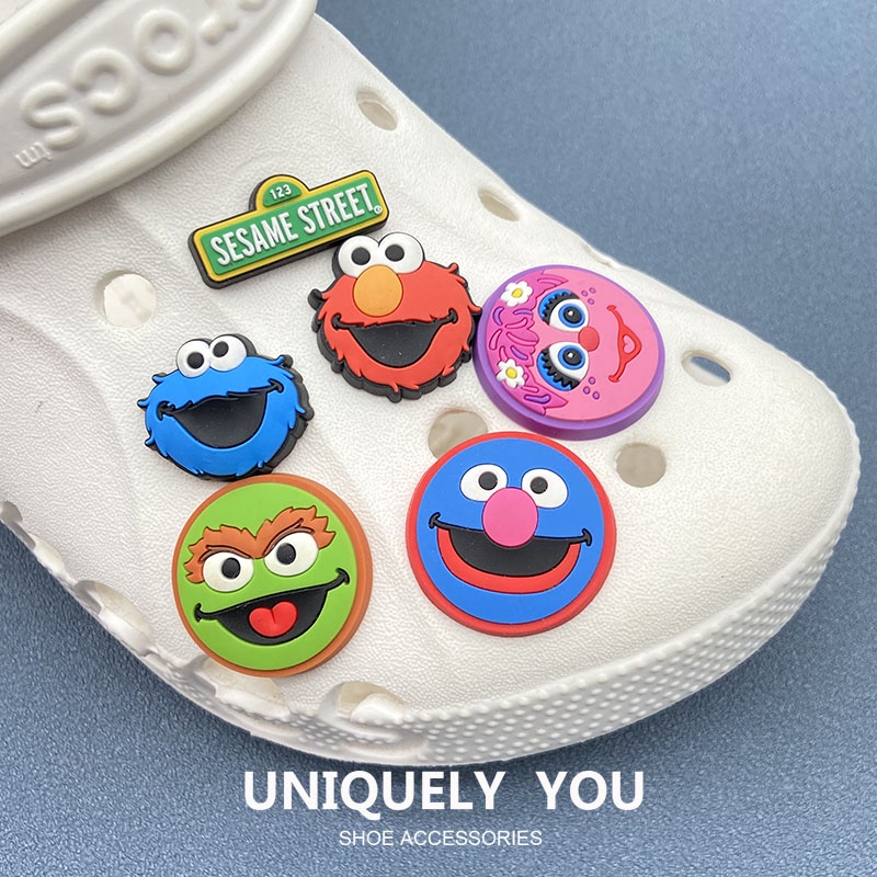 Phụ Kiện Khóa Trang Trí Giày Crocs / jibbitz Sesame Street charms