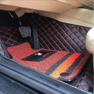Thảm Lót Sàn Oto 6D Cacbon Kèm Thảm Rối Chống Bẩn Dành Cho BMW 320i 2013-2018