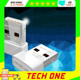 USB Wifi thu sóng mini không dây Mercury, máy thu sóng đa năng  tốc độ 150Mbps - techone