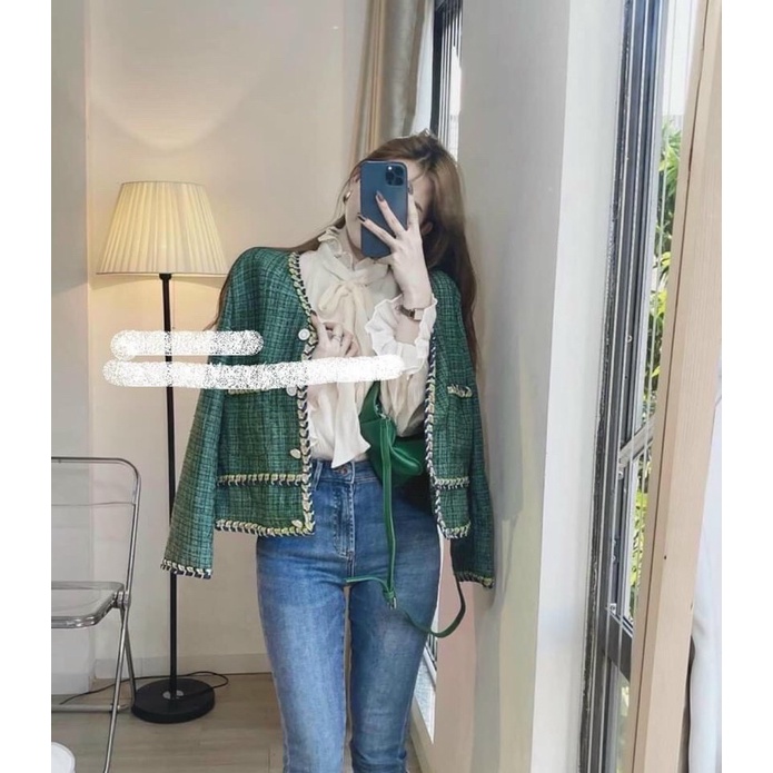 ⚡️BÁN SỈ⚡️Áo sơmi tay bèo nơ cổ 2 màu đen và be