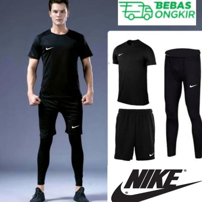 Nike Bộ Áo Thun + Quần Thể Thao Bóng Đá Năng Động Cá Tính