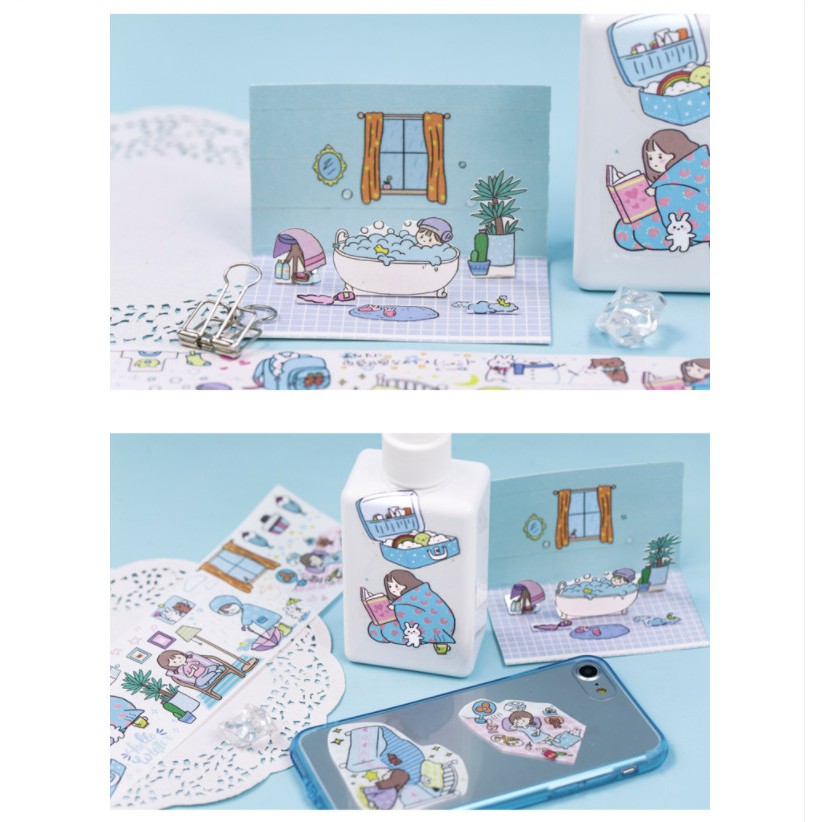 Sticker dán sổ chibi dùng dán trang trí sketchbook/ tập vở/ nhật ký - VP055
