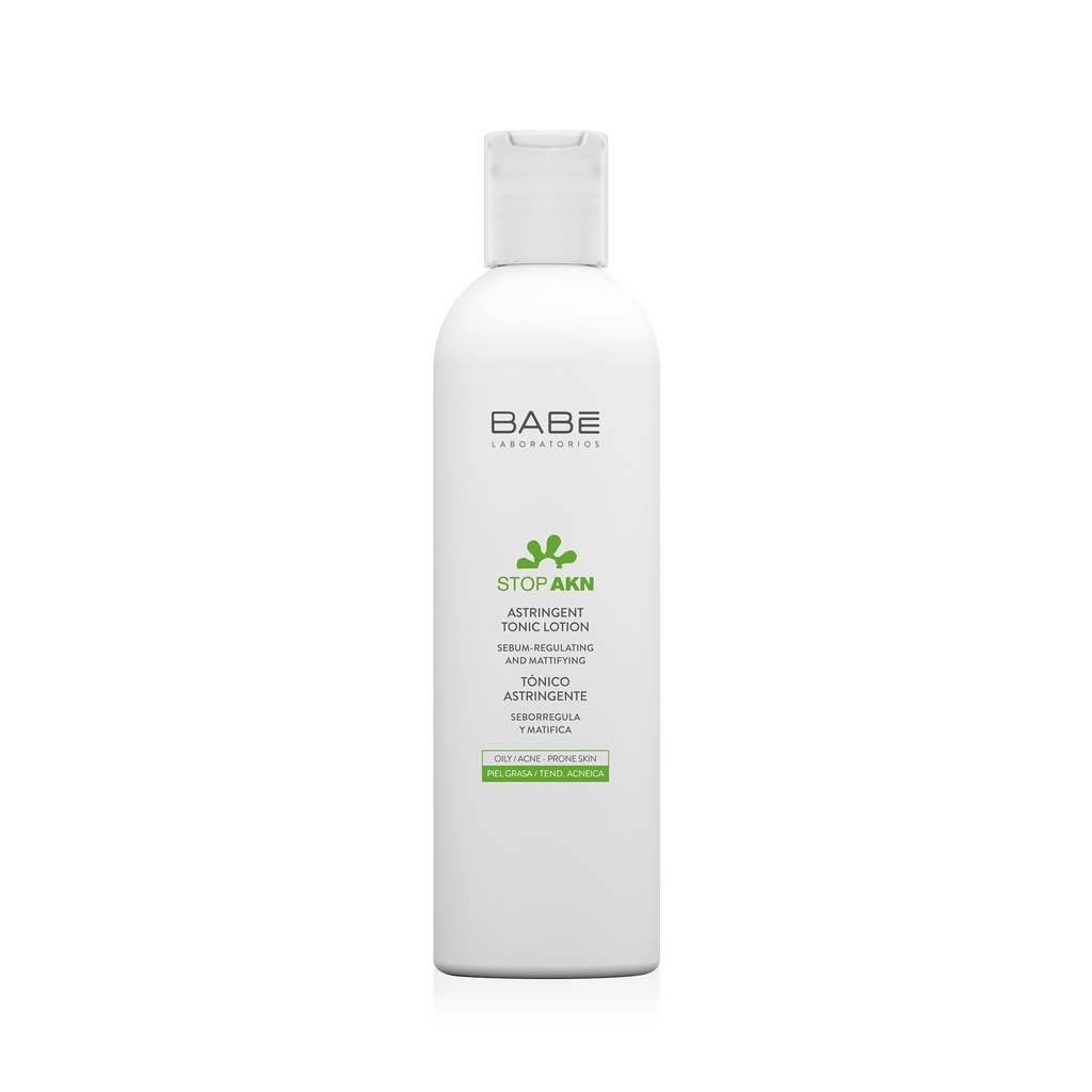 Toner cân bằng dầu nhờn, hỗ trợ giảm mụn, se khít lỗ chân lông BABE Stop AKN Astringent Tonic Lotion 250ml