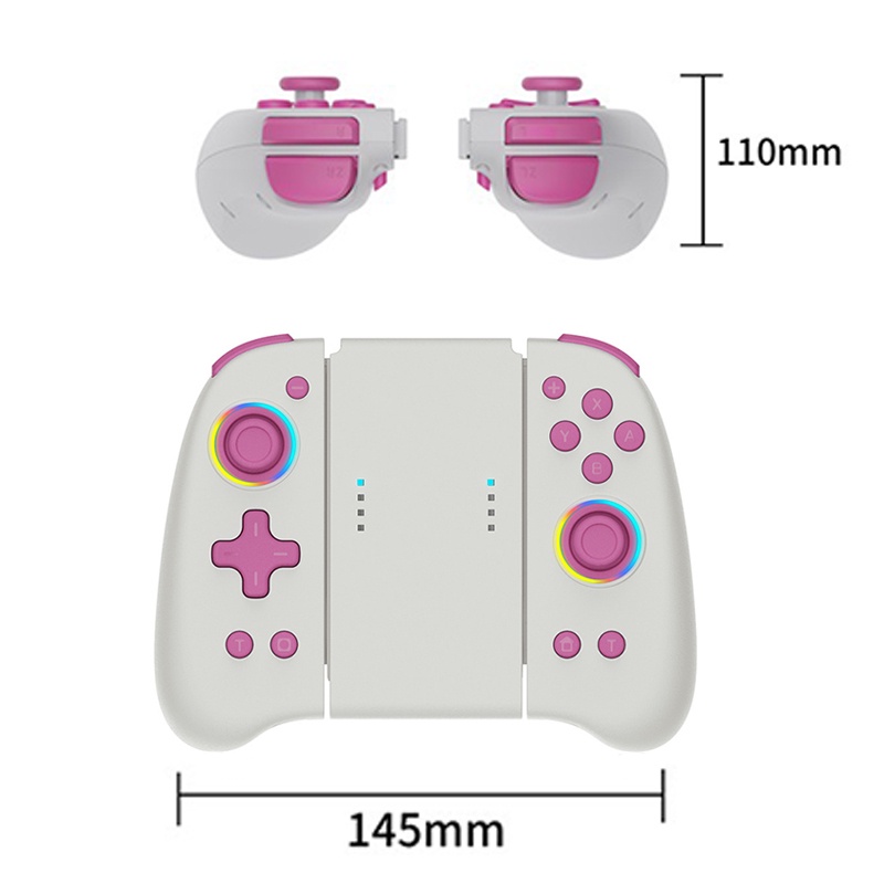 Tay Cầm Điều Khiển Chơi Game Nintendo Switch Không Dây Có Đèn Led Nhiều Màu