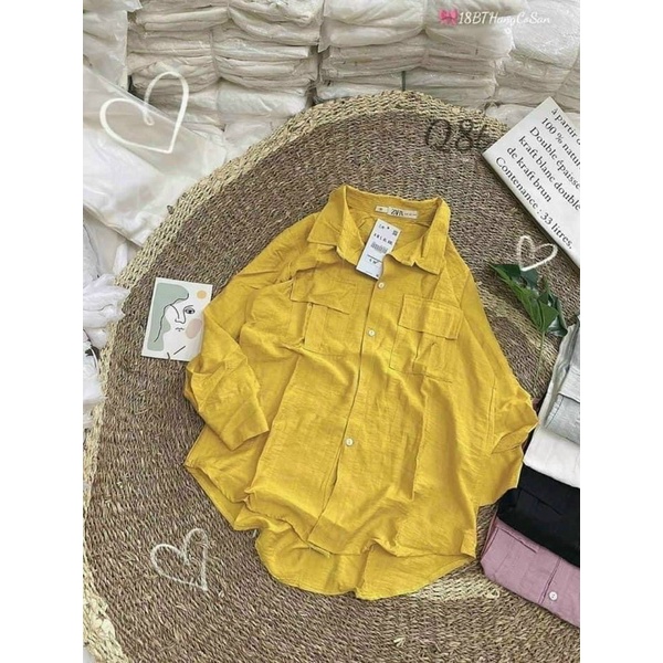 [Mã FAMARAL1 giảm 10K đơn 50K] SƠ MI CAO CẤP TAY DÀI VẢI ĐŨI MỘT TÚI FORM RỘNG-chất mềm mịn