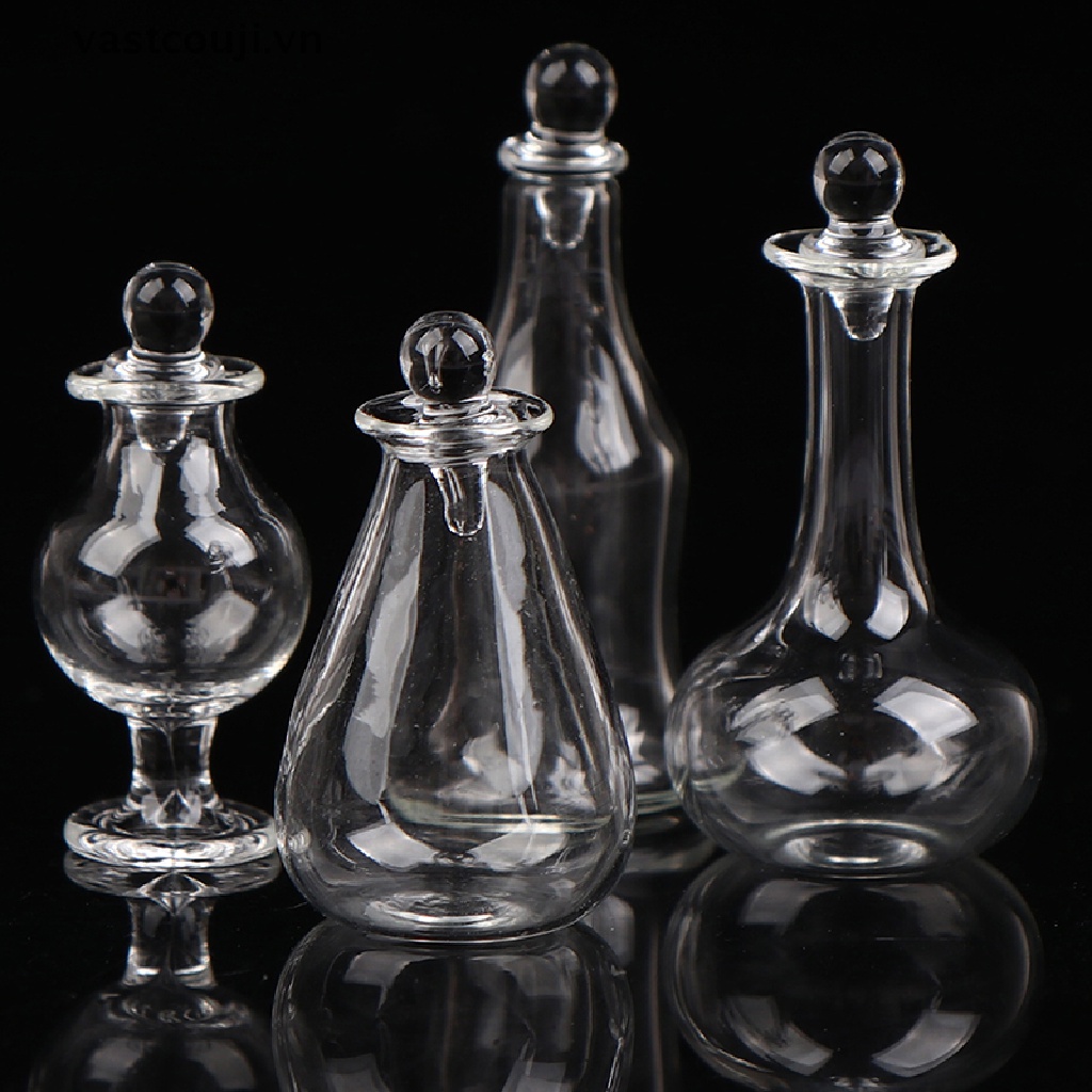 Hũ Thủy Tinh Đựng Kẹo Thu Nhỏ Xinh Trang Trí Nhà Búp Bê Tỉ Lệ 1 / 12