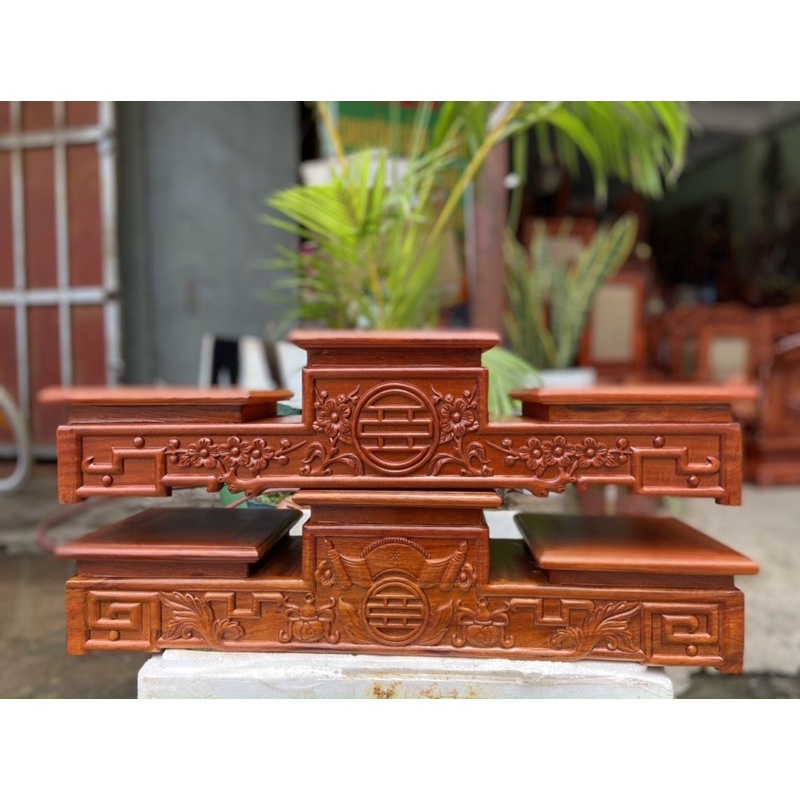 Tam cấp kê bát nhang chất liệu gỗ hương nhiều kích cỡ