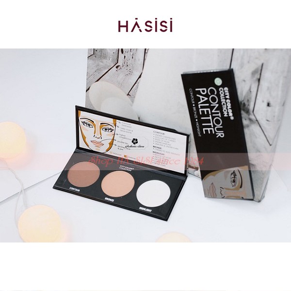 PHẤN TẠO KHỐI 3 Ô CITY COLOR CONTOUR EFFECTS PALETTE