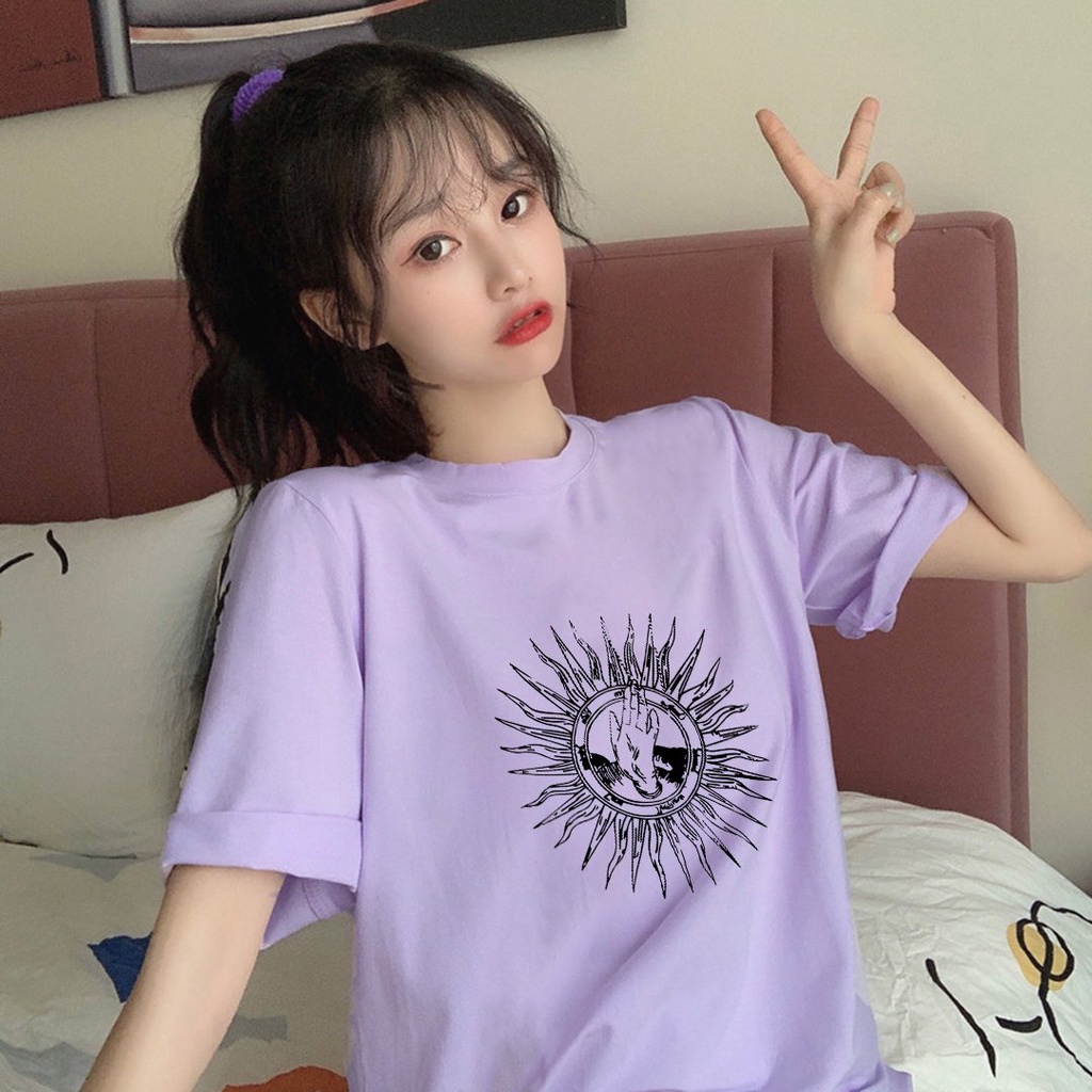 Áo Thun Tay Lỡ In Nhiệt Bàn Tay Mặt Trời Unisex chất Cotton phong cách Ulzzang  ATIN19 - Áo Phông chất Cotton cao cấp | BigBuy360 - bigbuy360.vn