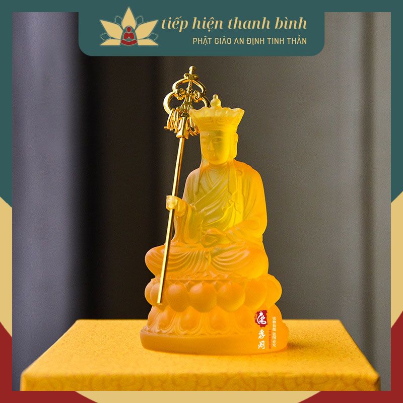 Tượng Lưu Ly Địa Tạng Vương Bồ Tát Để Taplo Xe Hơi