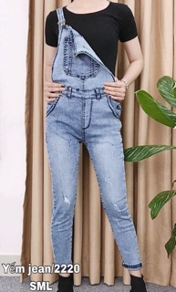 Yếm jean thun co giãn