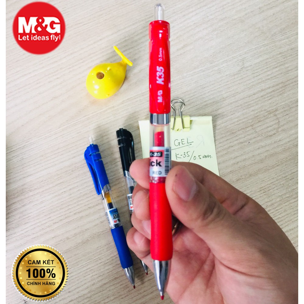 Bút Gel bấm mực En - Gel huyền thoại K35 0.5mm của văn phòng phẩm M&G