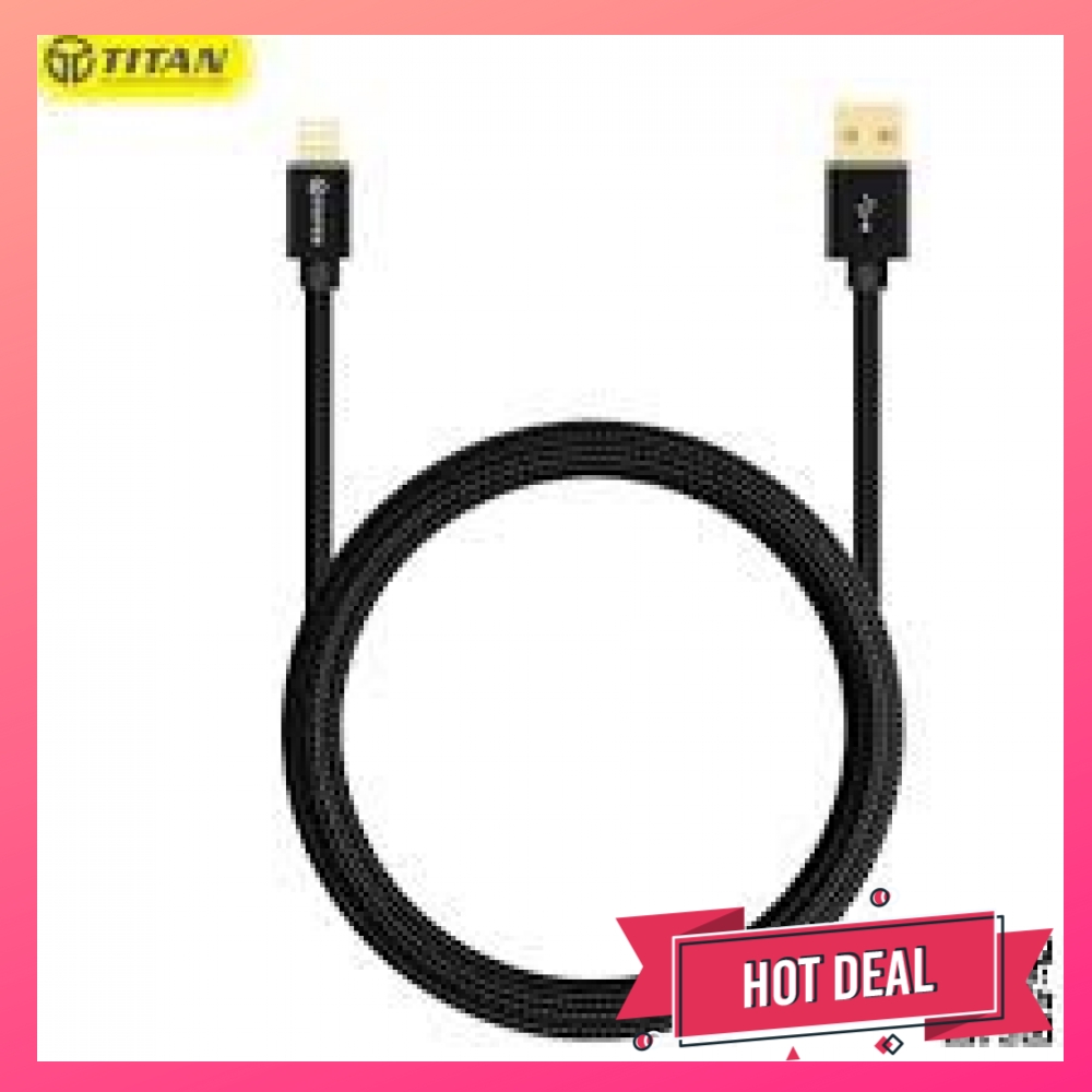 006320 - TP - Cáp TITAN dây dù CA28 2met typeC - mầu đen - VTL