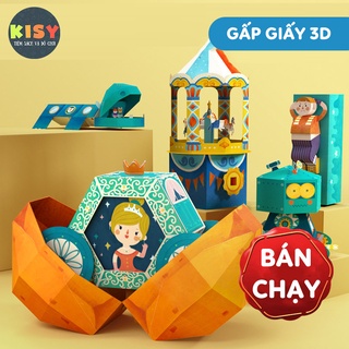 Kit làm tranh xếp giấy 3D thường và chuyển động chính hãng Jar Melo phù hợp cho bé từ 3 Tuổi+