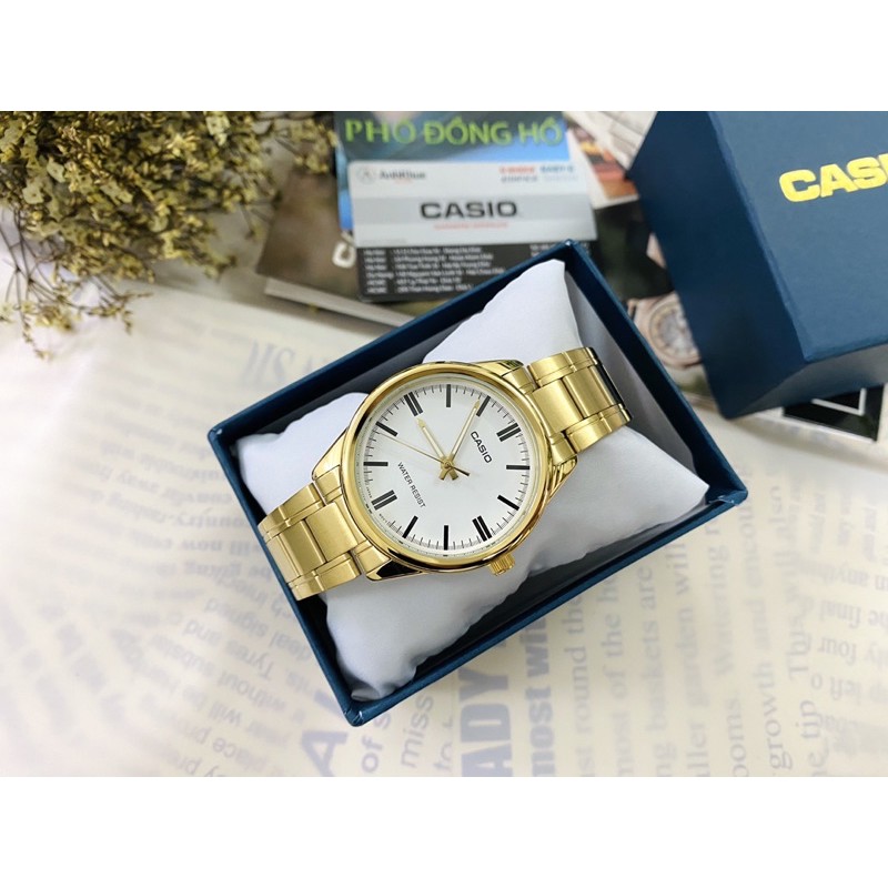 Đồng hồ nam dây kim loại Casio chính hãng Anh Khuê MTP-V005G-7AUDF