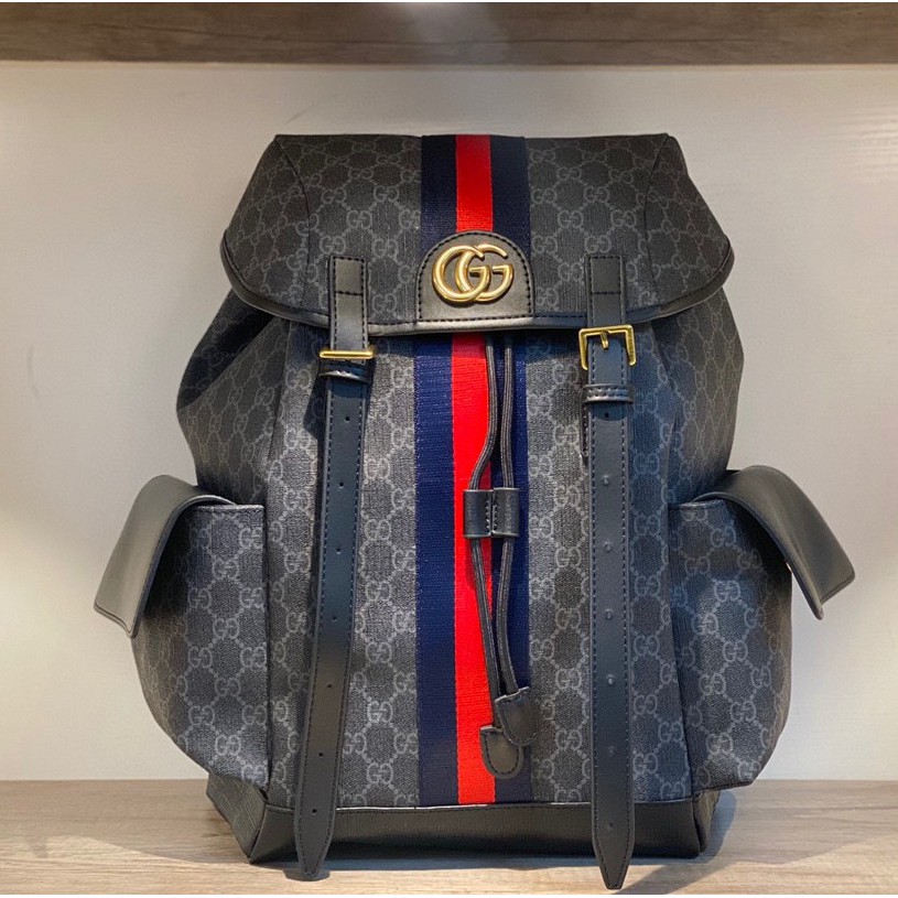 ⚡️[CHỈ 1 NGÀY] - Balo GG Medium Supreme Canvas Backpack full tag túi, bill, ba lô Gu*cci cao plv