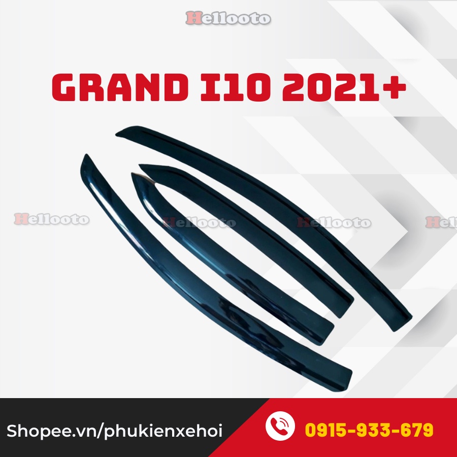 Vè Che Mưa Cho Xe Grand I10 2021 2022  Màu Đen - 4 Chi Tiết