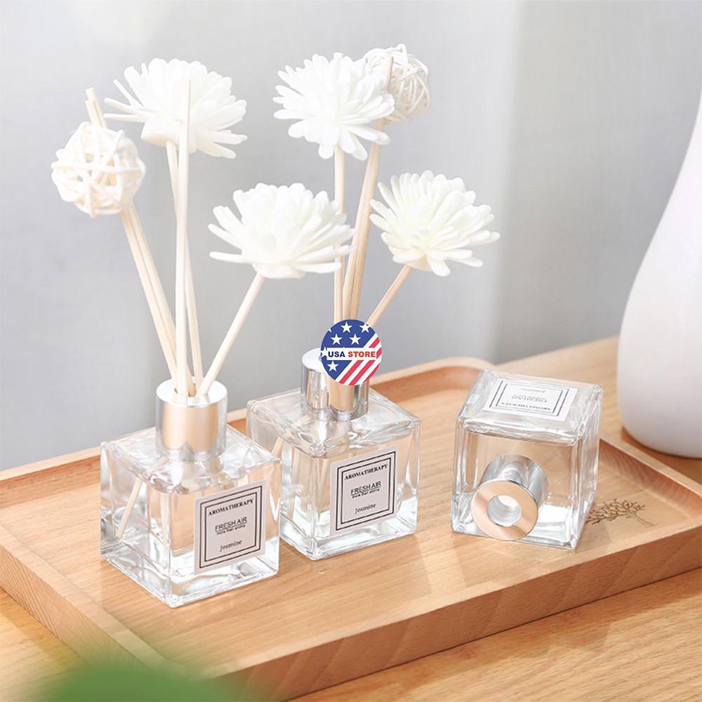 Lọ Hoa Phát Tán Tinh Dầu 2 Bông Hoa Vuông FXE1128 Autofun