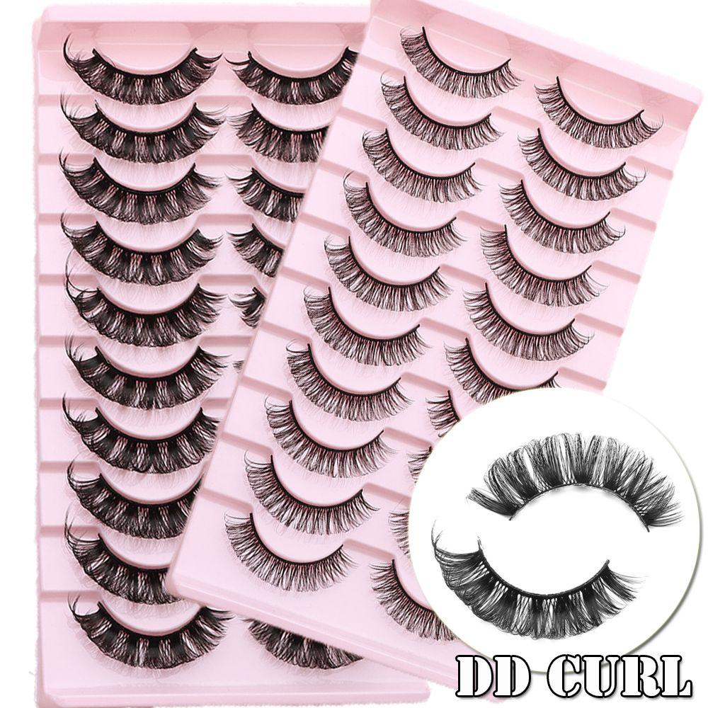 KAREN Set 10 Cặp Lông Mi Giả 10-23mm Tái Sử Dụng Tiện Lợi