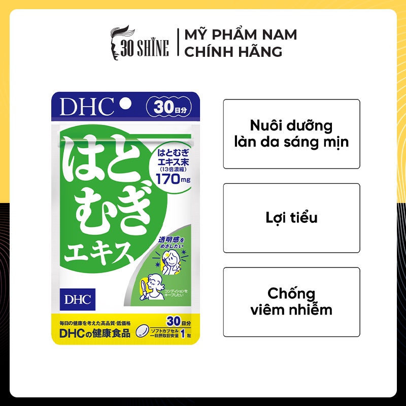 Viên uống Trắng da DHC Adlay Extract Nhật Bản - Gói 30 viên 30 ngày
