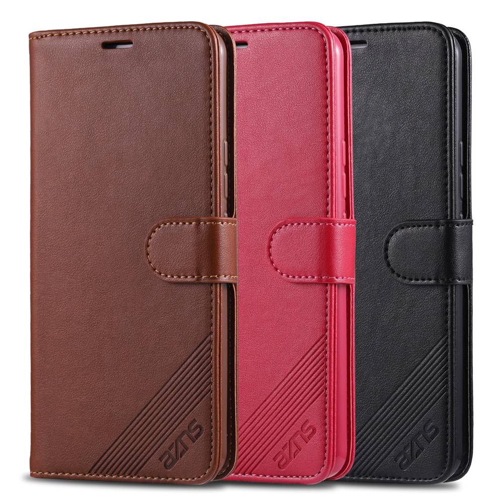 Bao da điện thoại PU nắp lật có ngăn thẻ sang trọng thời trang cho Vivo V15/V15