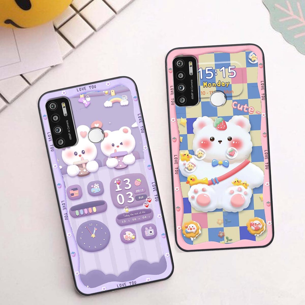 Ốp lưng Vsmart Star 5 / Joy 4 / Live 4 in hình gấu cute,bò sữa 3D cute dễ thương bảo vệ điện thoại .
