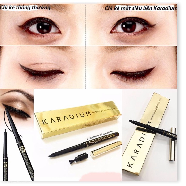 [Mã giảm giá] Chì Kẻ Mắt Chống Trôi Karadium Waterproof Eyeliner Pencil 0.14g