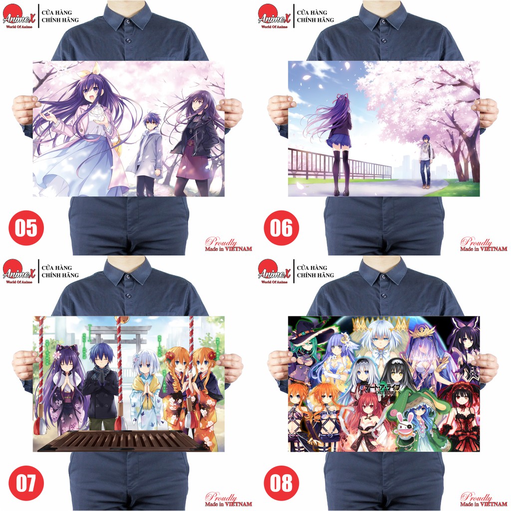 Tấm Poster Áp Phích A3 Anime Date A Live - Cuộc Hẹn Sống Còn - Deto A Raibu - Poster Decal Dán Tường By AnimeX