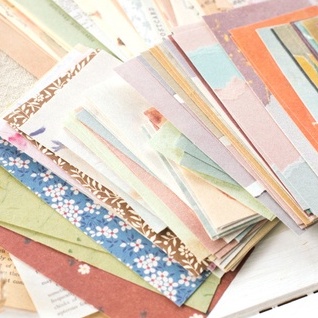 Bộ 60 Miếng Dán Chất Liệu Giấy washi Phong Cách Cổ Điển Dùng Trang Trí Sổ Tay Nhật Ký