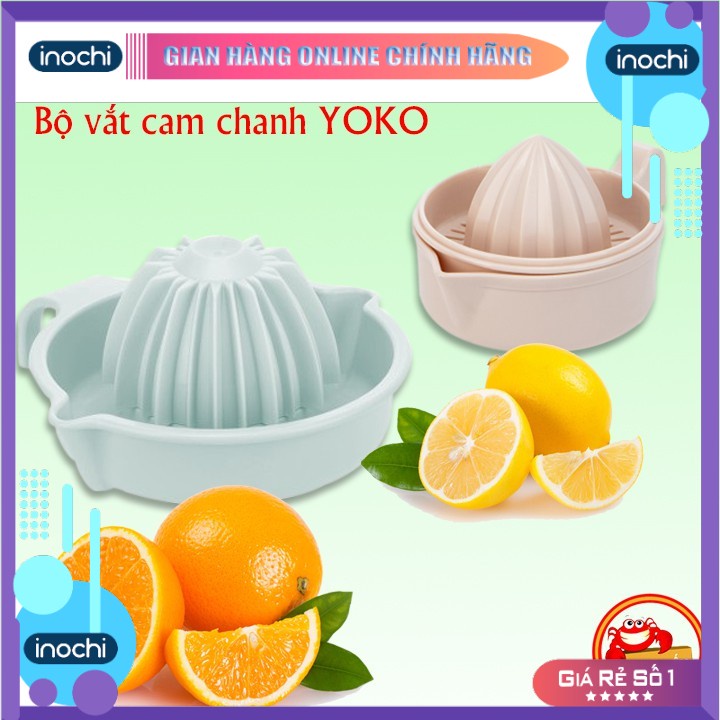 Bộ vắt cam chanh YOKO bằng nhựa nguyên sinh kháng khuẩn 2 cỡ lớn nhỏ